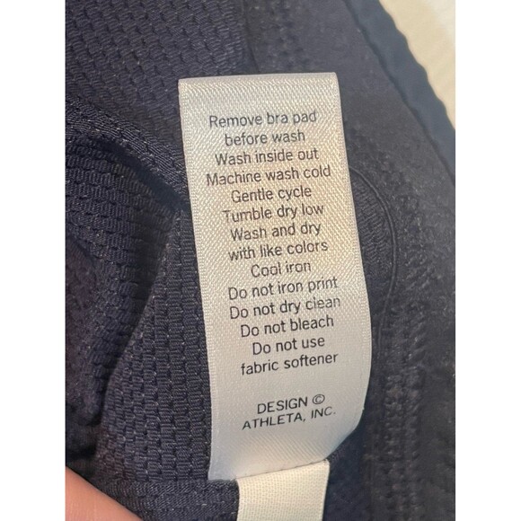 Medium Athleta Navy padded Sports Bra RN 54023 polyester spandex - Picture 8 of 11